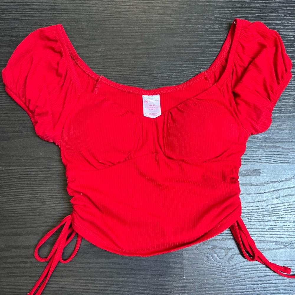 Red crop top